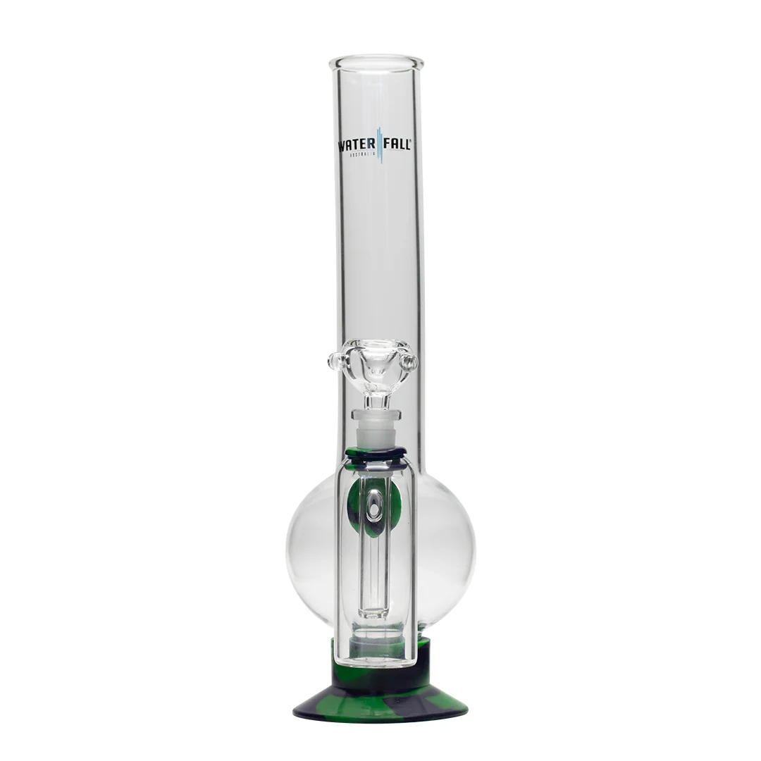Waterfall Eliminator Highbrid Series Glass Bong With Ash Catcher - Green/Blue - Image 5