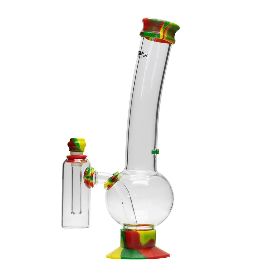 Waterfall Eliminator Highbrid Series Glass Bong With Ash Catcher - Rasta - Image 4