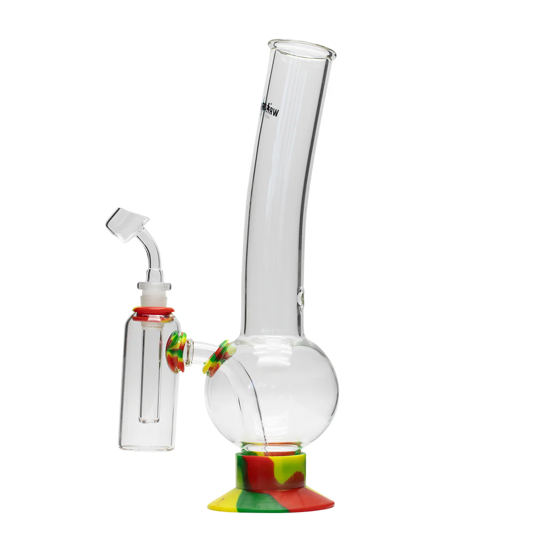 Waterfall Eliminator Highbrid Series Glass Bong With Ash Catcher - Rasta - Image 5
