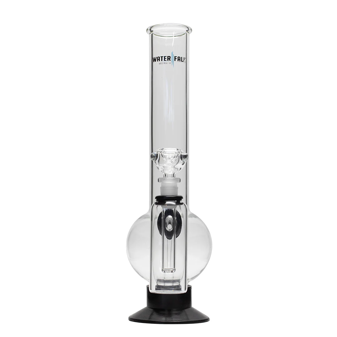 Waterfall Eliminator Highbrid Series Glass Bong With Ash Catcher - Black - Image 2