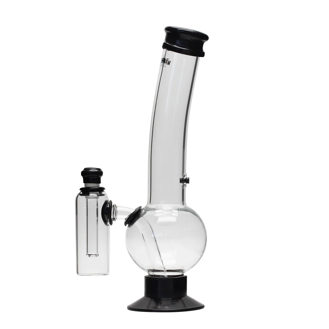 Waterfall Eliminator Highbrid Series Glass Bong With Ash Catcher - Black - Image 3