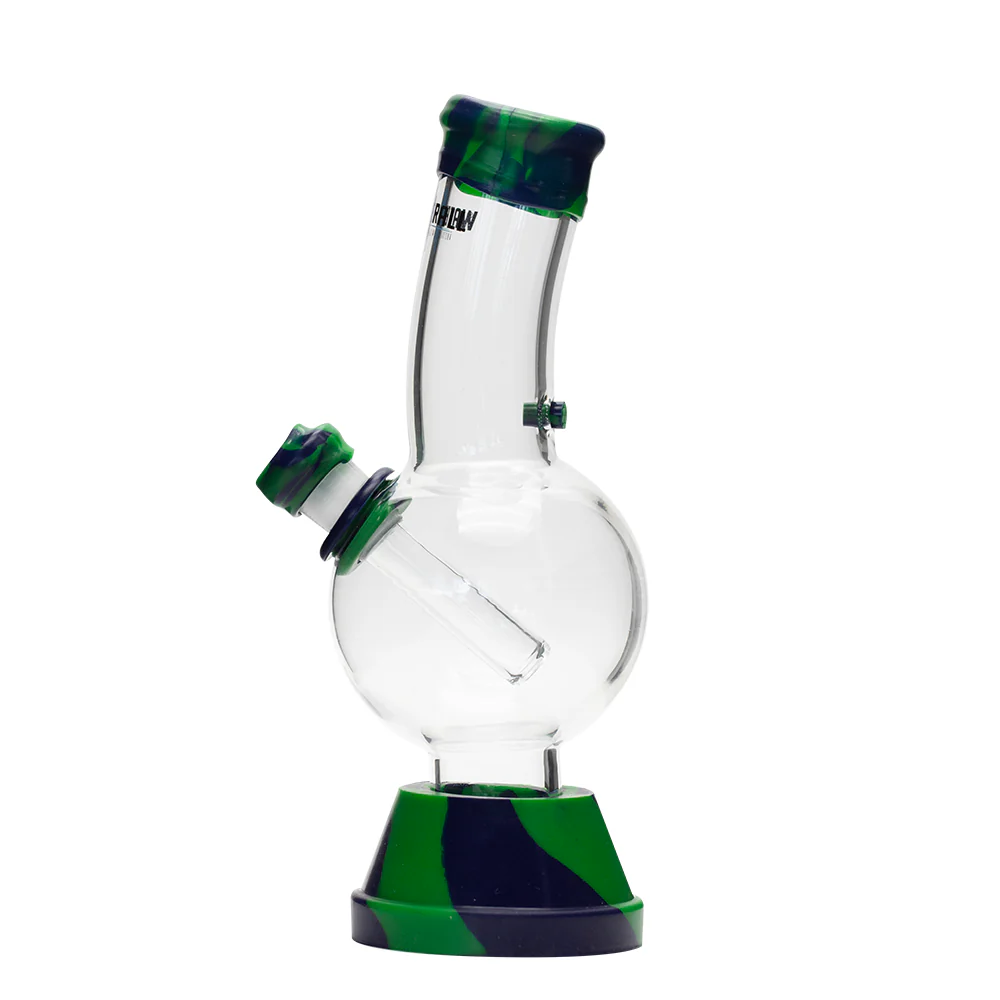 Waterfall Exterminator Highbrid Series Glass Bong - Green/Blue - Image 4