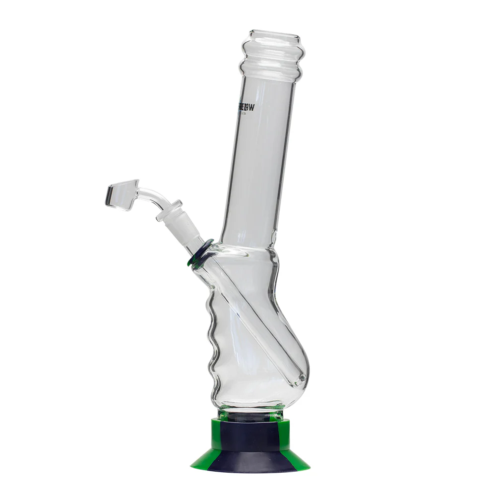 Waterfall Large Gripper Highbrid Series Glass Bong - Green/Blue - Image 2