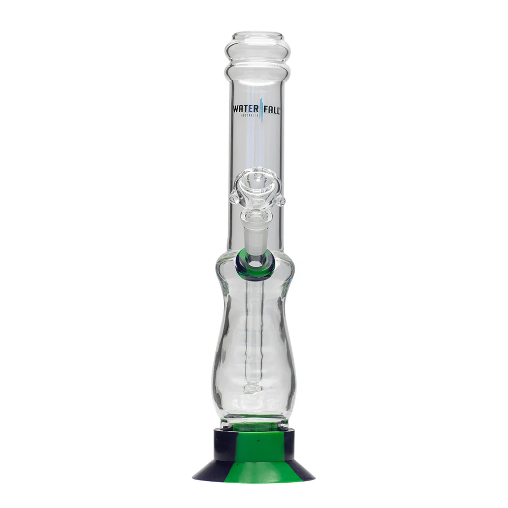Waterfall Large Gripper Highbrid Series Glass Bong - Green/Blue - Image 5