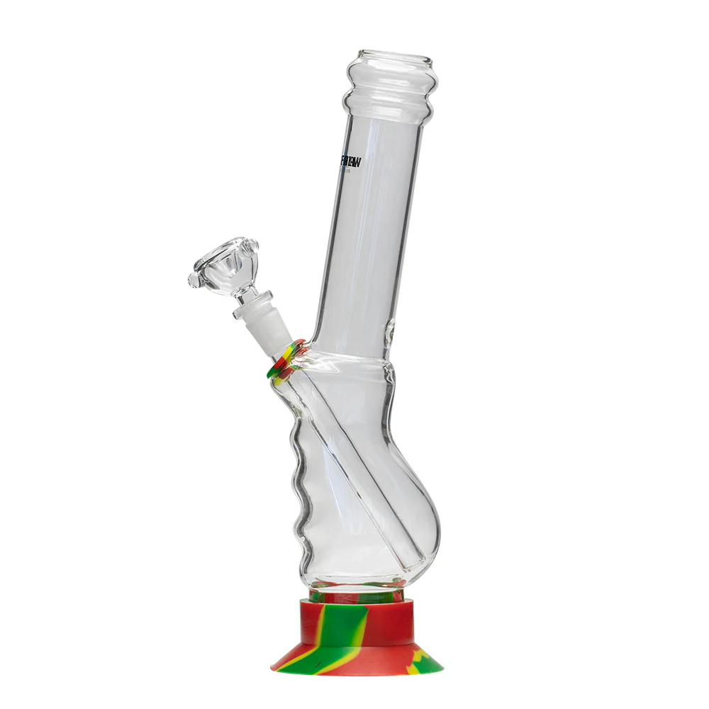 Waterfall Large Gripper Highbrid Series Glass Bong - Rasta