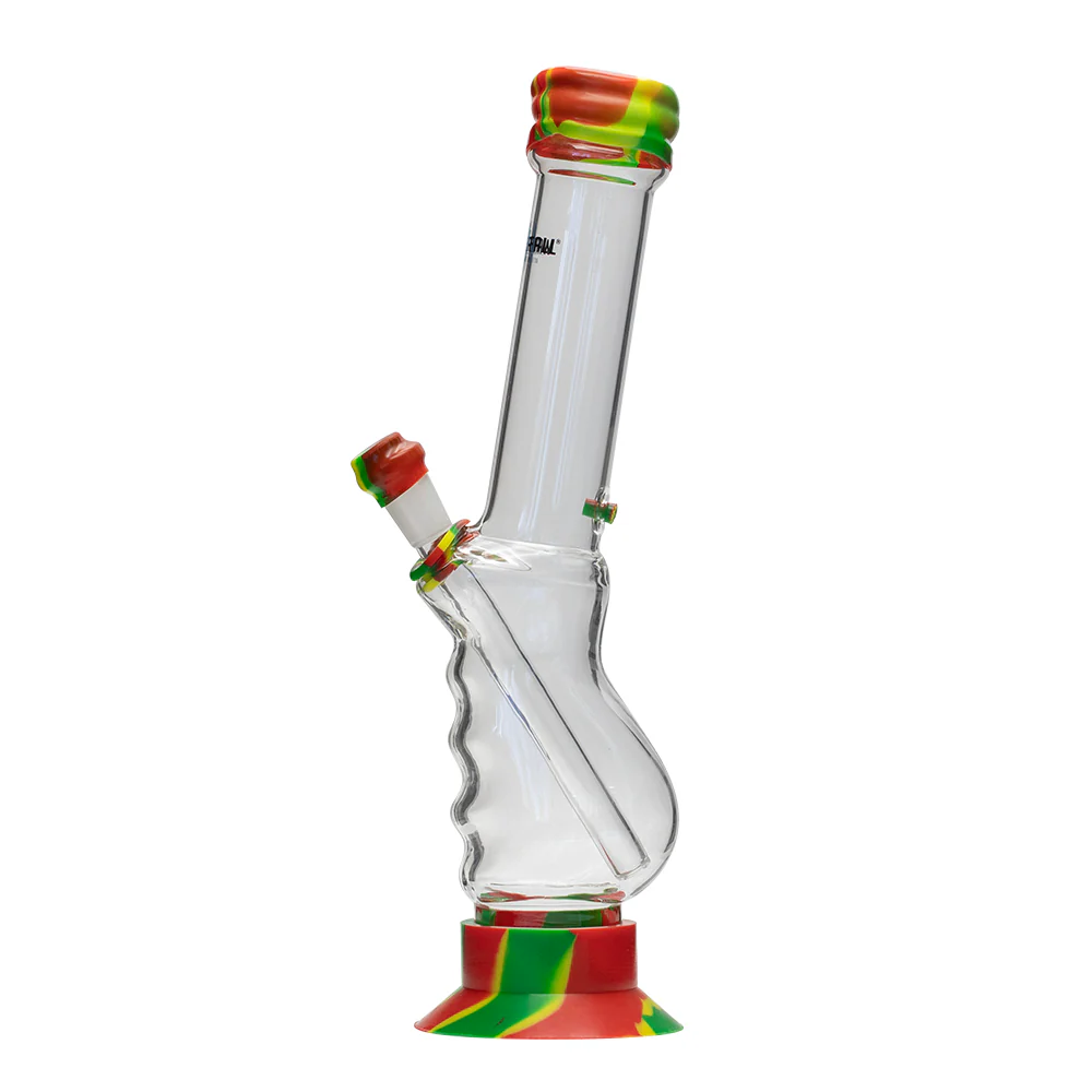 Waterfall Large Gripper Highbrid Series Glass Bong - Rasta - Image 4