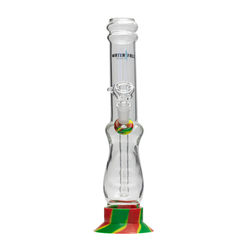 Waterfall Large Gripper Highbrid Series Glass Bong - Rasta - Image 5