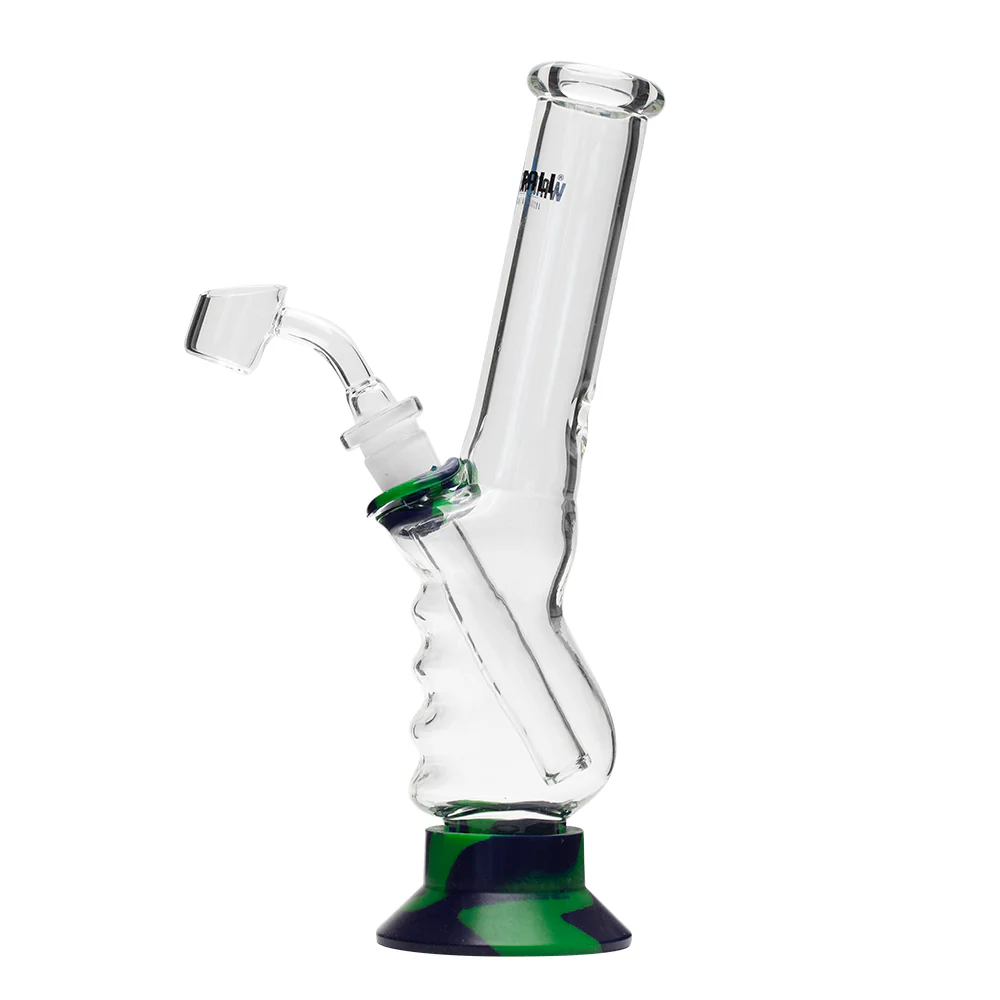 Waterfall Small Gripper Highbrid Series Glass Bong - Green/Blue - Image 2