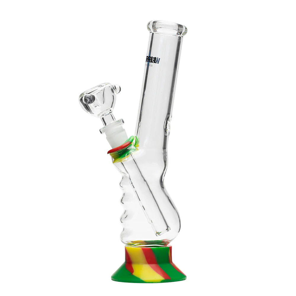 Waterfall Small Gripper Highbrid Series Glass Bong - Rasta