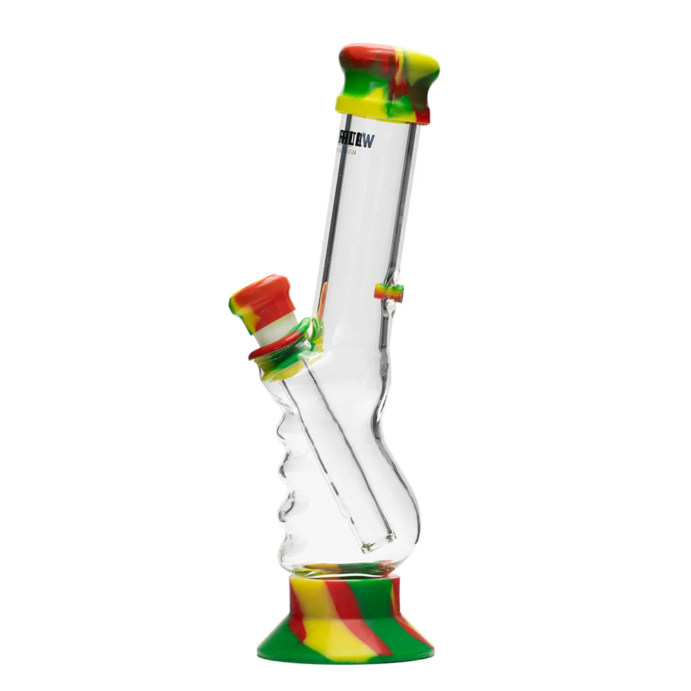 Waterfall Small Gripper Highbrid Series Glass Bong - Rasta - Image 4