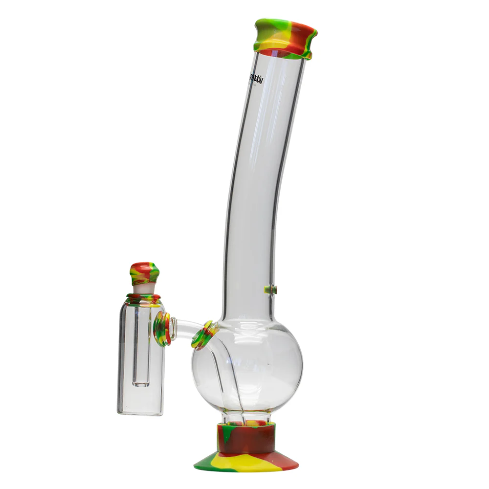 Waterfall Terminator Highbrid Series With Ash Catcher Glass Bong - Rasta - Image 4