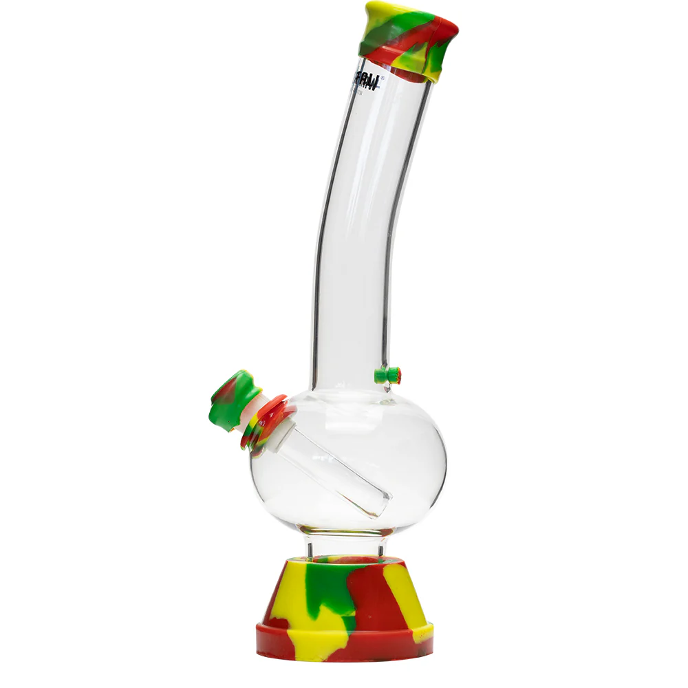 Waterfall Zap Squash Highbrid Series Glass Bong - Rasta - Image 4