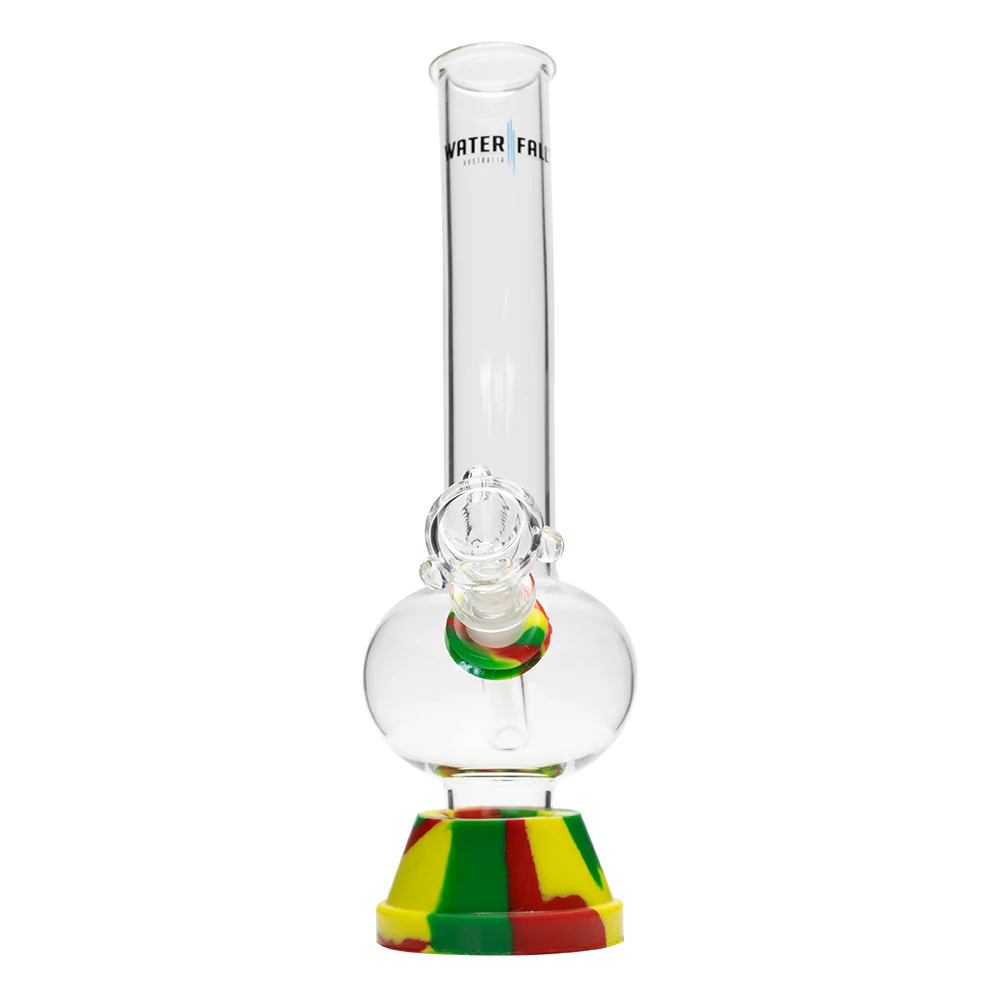 Waterfall Zap Squash Highbrid Series Glass Bong - Rasta - Image 5