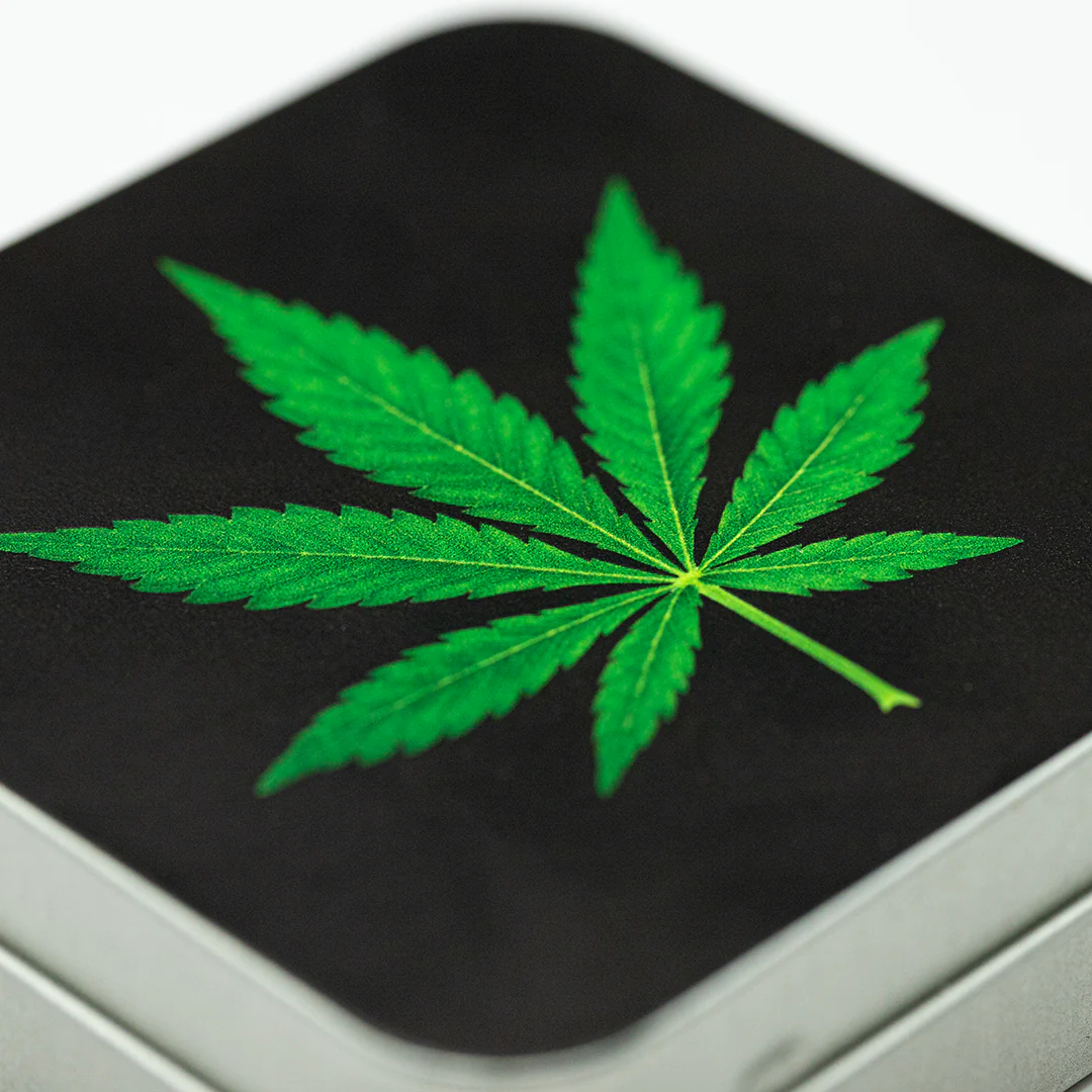 Weed Leaf Metal Tin - Image 2