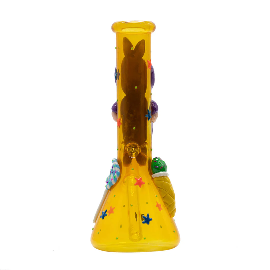 Orange Bong with Purple Lafufu - Glass Bong - Image 5